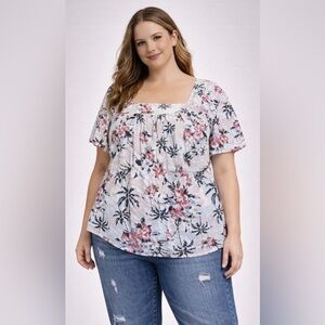Torrid Blouse with Square Neckline